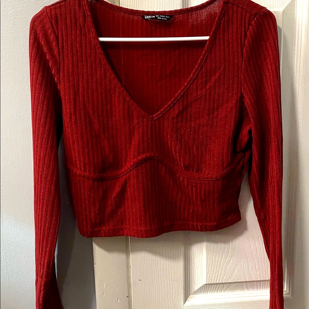 Long sleeve crop top